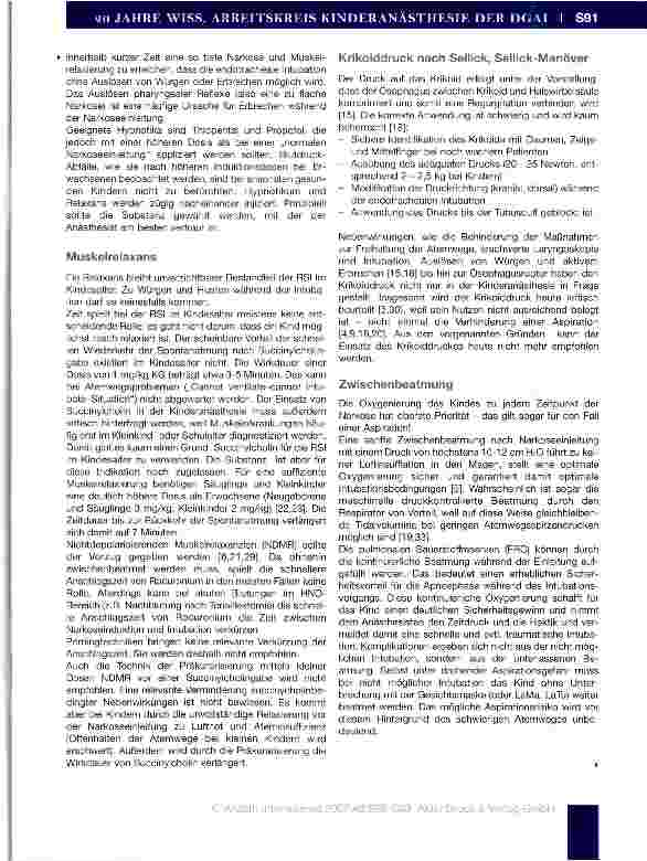 Vorschauseite 4: Handlungsempfehlung zur Rapid-Sequence-Induction im Kindesalter