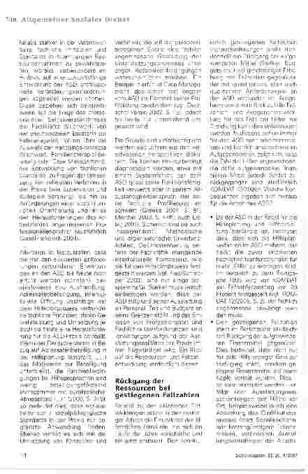 Vorschauseite 3: Der Allgemeine Soziale Dienst an seinen Leistungsgrenzen