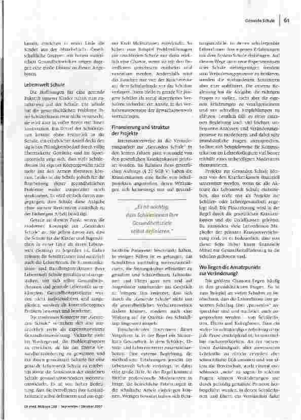 Vorschauseite 2: Gesunde Schule