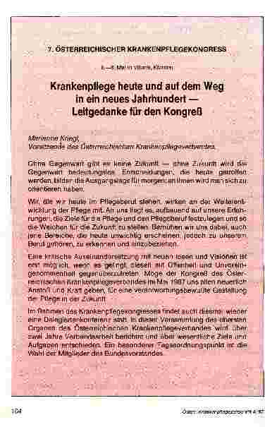 Vorschauseite 2: Der Bundesvorstand des Österreichischen Krankenpflegeverbandes in seiner derzeitigen Zusammensetzung