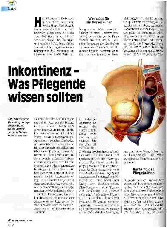 Vorschauseite 1: Inkontinenz - Was Pflegende wissen sollten
