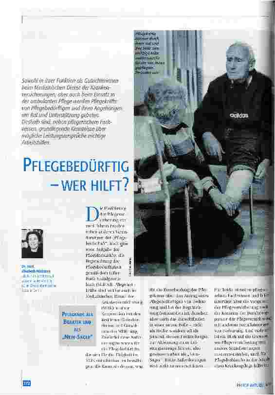 Vorschauseite 1: Pflegebedürftig - wer hilft?