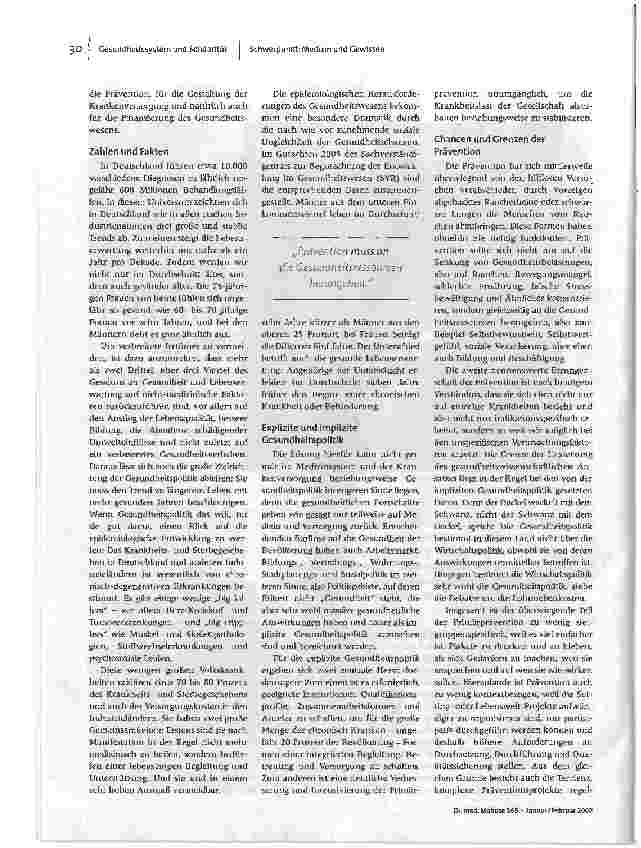 Vorschauseite 2: Worauf wir nicht verzichten sollten Gesundheitssystem und Solidarität