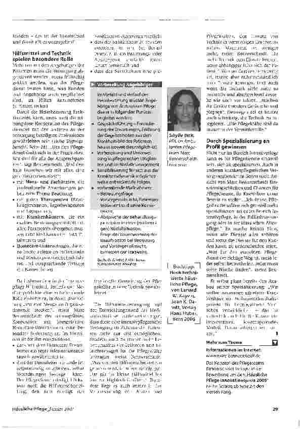 Vorschauseite 4: Die Spezialisierung auf Häusliche Intensivpflege als Chance für Pflegedienste - ein Porträt - Beatmeten Menschen das Leben zu Hause ermöglichen