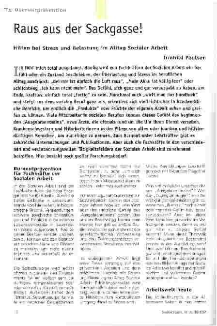 Vorschauseite 1: Raus aus der Sackgasse!