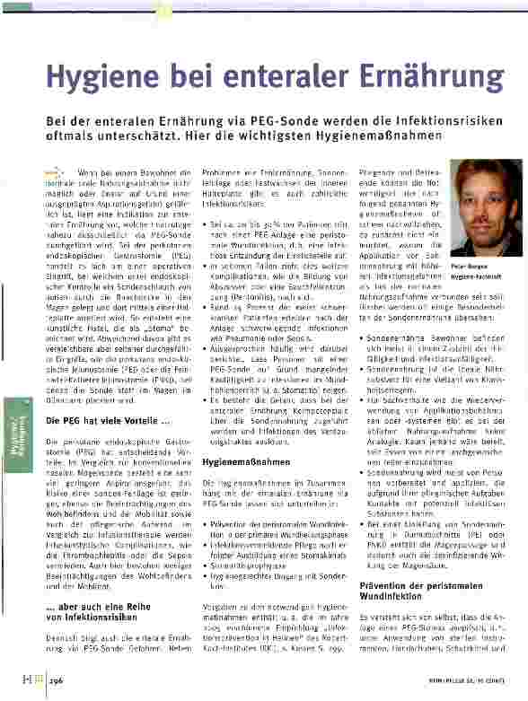 Vorschauseite 1: Hygiene bei enteraler Ernährung