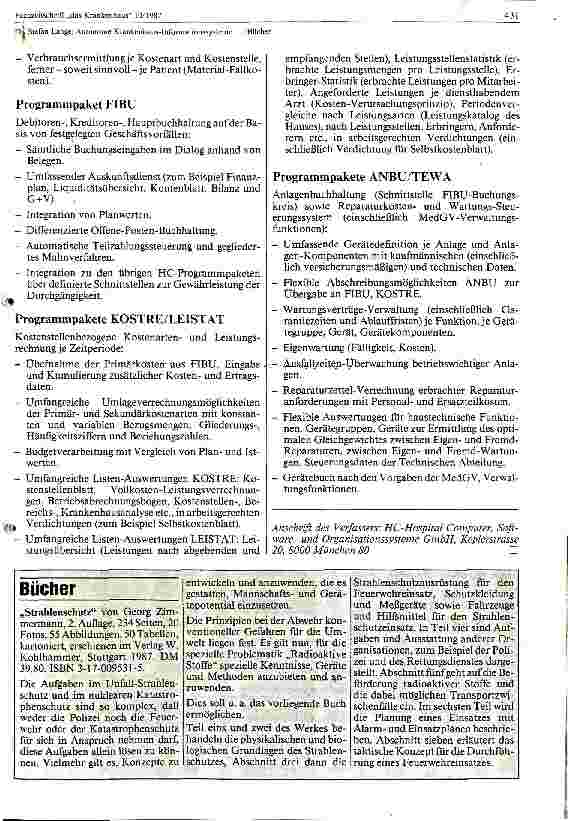 Vorschauseite 4: Autonome Krankenhaus-Informationssysteme - ein Anforderungskatalog in Stichworten.