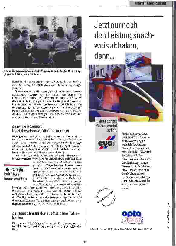 Vorschauseite 2: Philosophie kontra Kommerz Modelle zum sinnvollen Umgang mit Kosten in ambulanten Pflegediensten