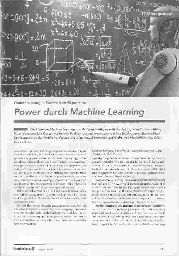 Vorschauseite 1: Power durch Machine Learning
