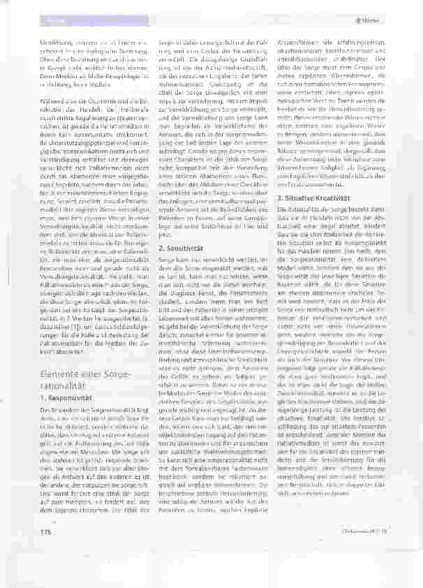 Vorschauseite 2: Sorgerationalität als identitätsstiftendes Moment der Palliativmedizin