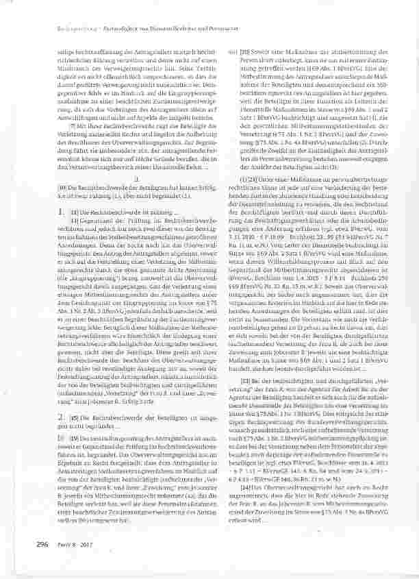 Vorschauseite 2: Zuständigkeit von Dienststellenleiter und Personalrat
