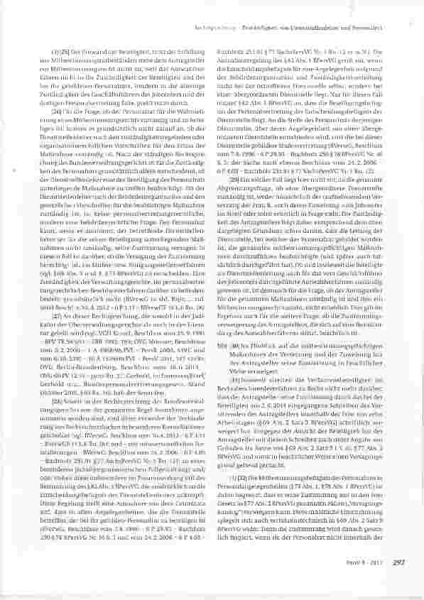 Vorschauseite 3: Zuständigkeit von Dienststellenleiter und Personalrat