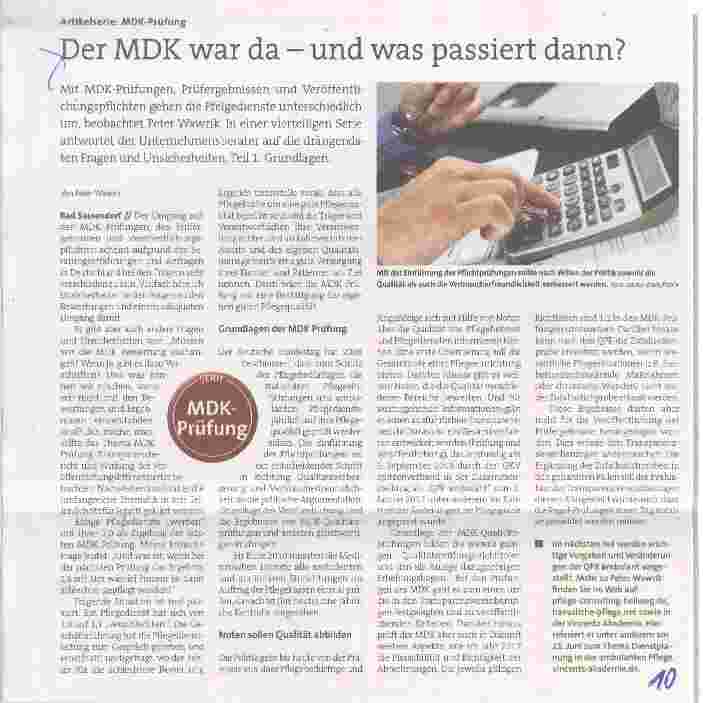 Vorschauseite 1: Der MDK war da - und was passiert dann?