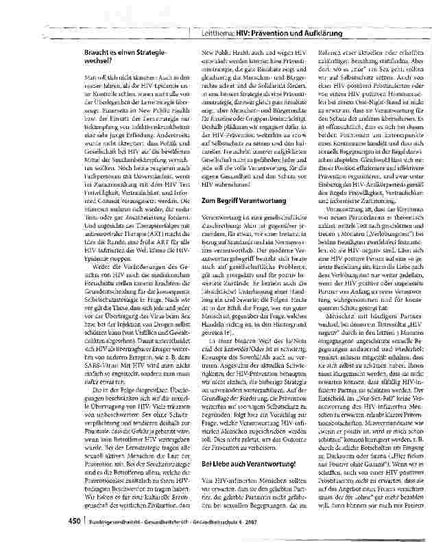 Vorschauseite 2: Haben HIV-Positive eine besondere Verantwortung?