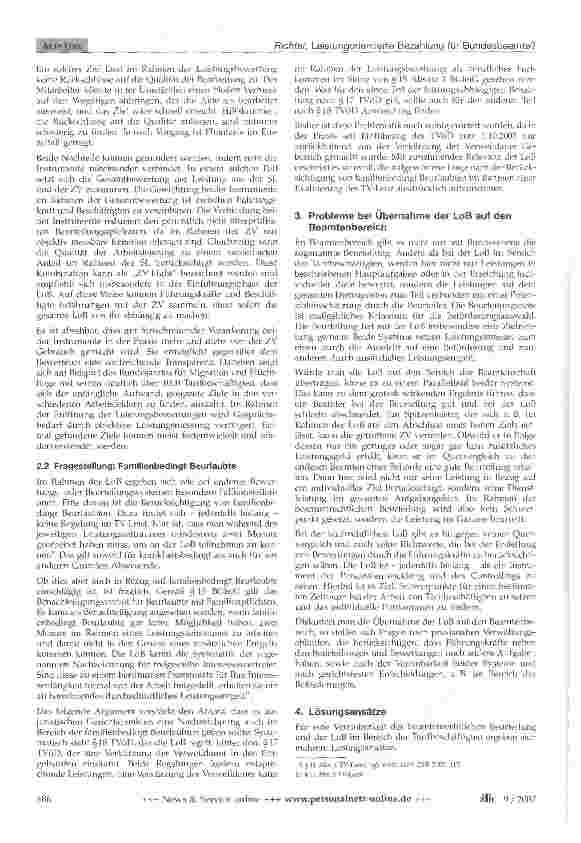Vorschauseite 3: Leistungsorientierte Bezahlung für Bundesbeamte? Probleme und Lösungsansätze