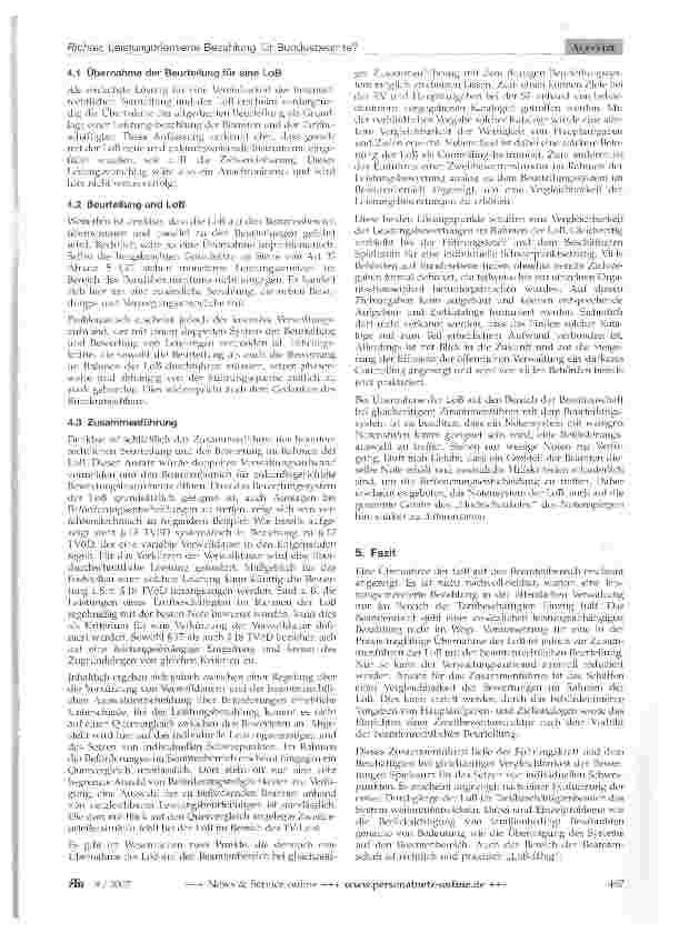 Vorschauseite 4: Leistungsorientierte Bezahlung für Bundesbeamte? Probleme und Lösungsansätze