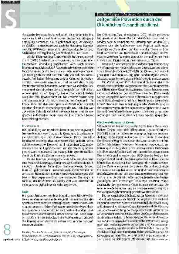 Vorschauseite 2: Die Brüste werden optimal behandelt - wo bleiben die Frauen?