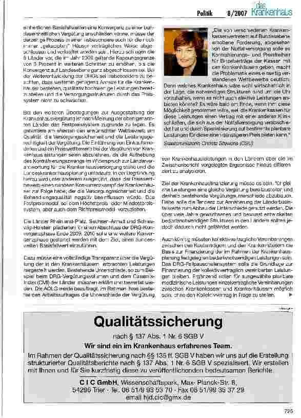 Vorschauseite 3: DKG fordert stabile Rahmenbedingungen für Krankenhäuser