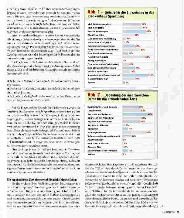 Vorschauseite 2: Erwartungen an webbasierte Zuweiserportale und erste Erfahrungen im praktischen Einsatz