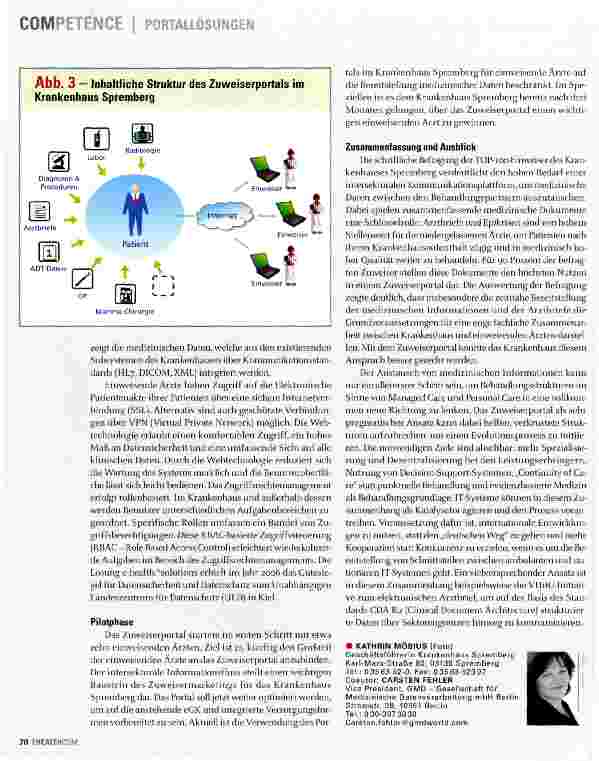 Vorschauseite 3: Erwartungen an webbasierte Zuweiserportale und erste Erfahrungen im praktischen Einsatz