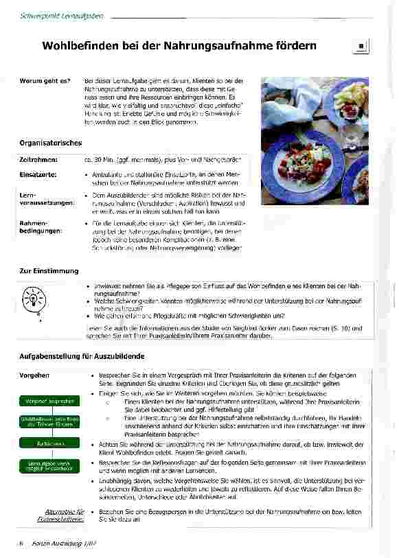 Vorschauseite 5: Lernaufgabenpool- Berufspädagogen haben Anforderungen an gute Lernaufgaben formuliert. Diese Erkenntnisse wurden in der Pflegepädagogik aufgegriffen und auf die Berufssituation in…