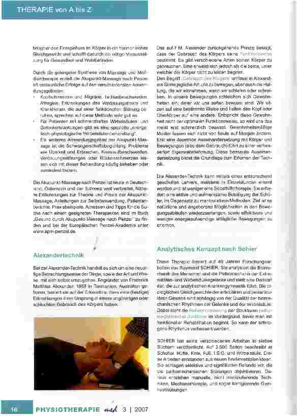 Vorschauseite 3: Therapien von A bis Z Teil I A wie