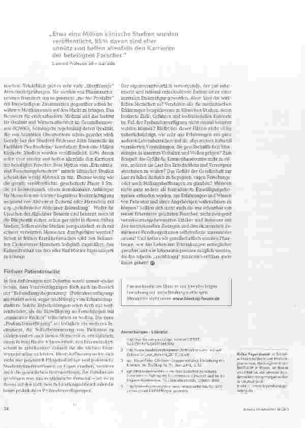 Vorschauseite 4: Grenzverschiebungen: Die Probandenverfügung