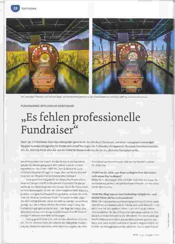 Vorschauseite 1: „Es fehlen professionelle Fundraiser“