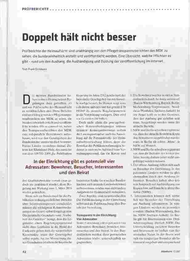 Vorschauseite 1: Doppelt hält nicht besser