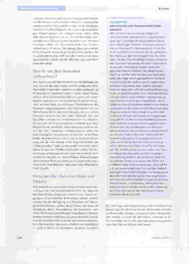 Vorschauseite 2: Narrative Interviews mit Menschen mit Migrationshintergrund im palliativen Forschungskontext