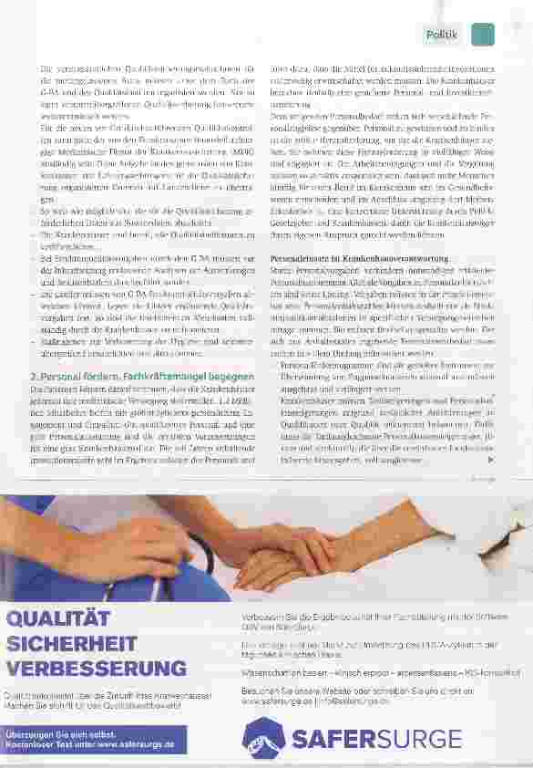 Vorschauseite 2: Patientenwohl und Daseinsvorsorge