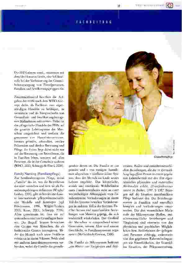 Vorschauseite 2: Pflege (in) der Familie - Umsetzung der family health nurse in Österreich