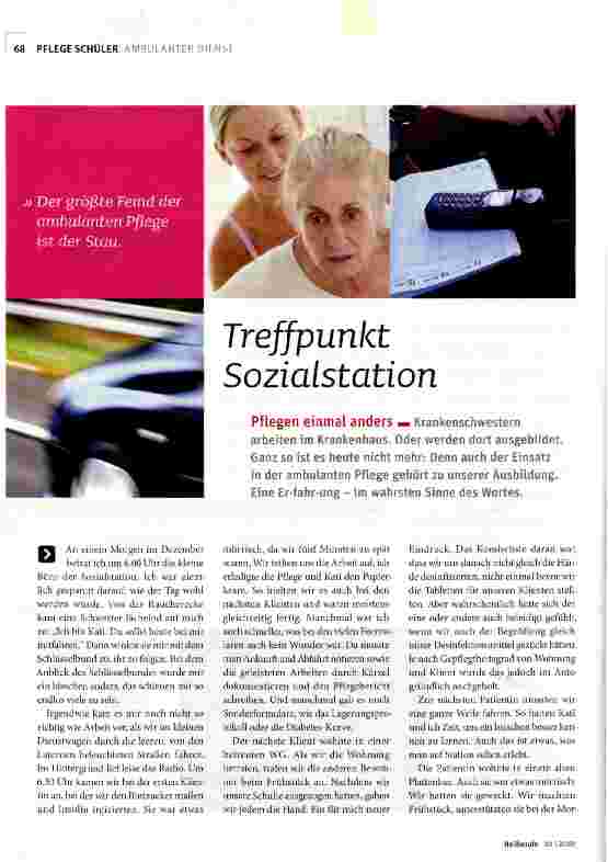 Vorschauseite 1: Treffpunkt Sozialstation