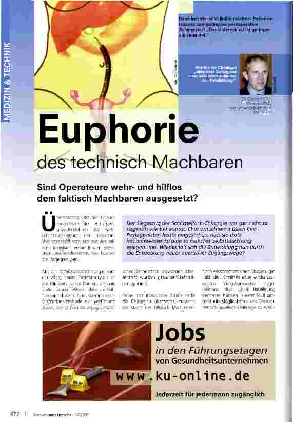 Vorschauseite 1: Euphorie des technisch Machbaren