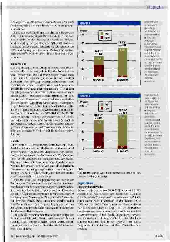 Vorschauseite 3: Herzinfarktbehandlung bei Patienten mit und ohne Diabetes mellitus