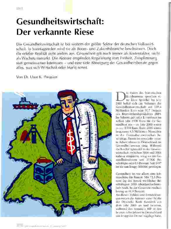 Vorschauseite 1: Gesundheitswirtschaft: Der verkannte Riese