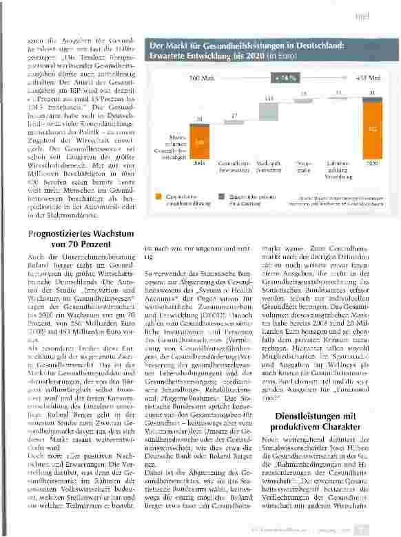 Vorschauseite 2: Gesundheitswirtschaft: Der verkannte Riese