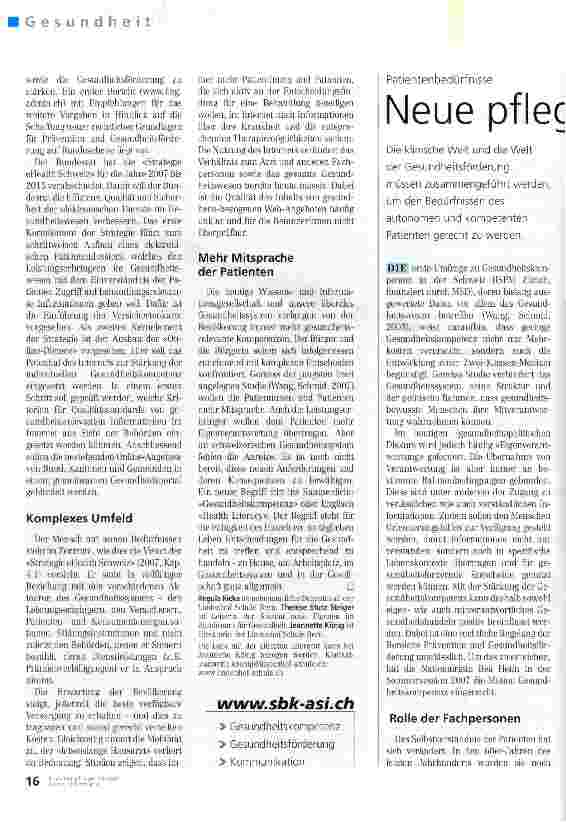 Vorschauseite 1: Neue pfleegrische Expertise gefragt