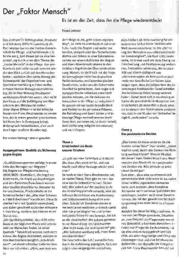 Vorschauseite 1: Der Faktor Mensch