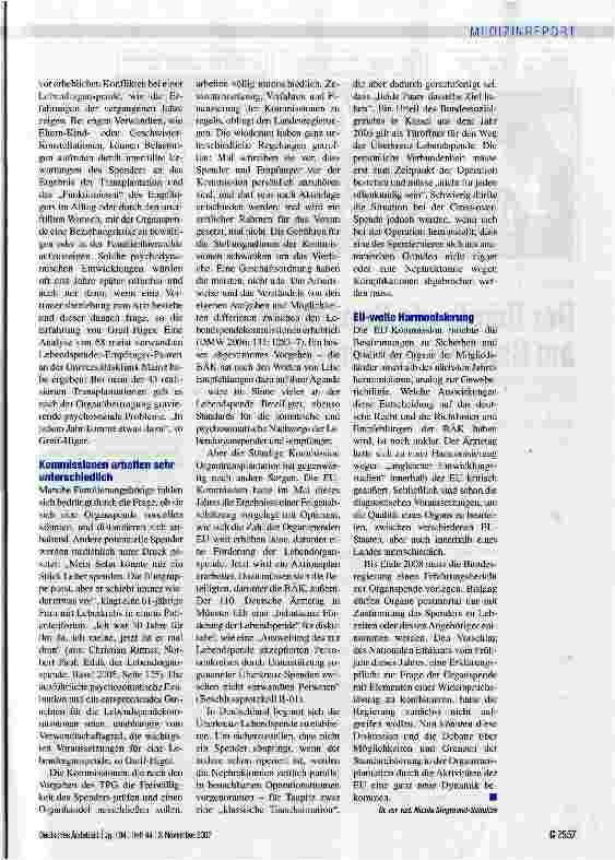 Vorschauseite 3: Transplantationsmedizin im Spagat