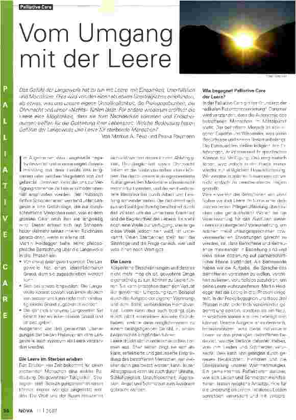 Vorschauseite 1: Vom Umgang mit der Leere