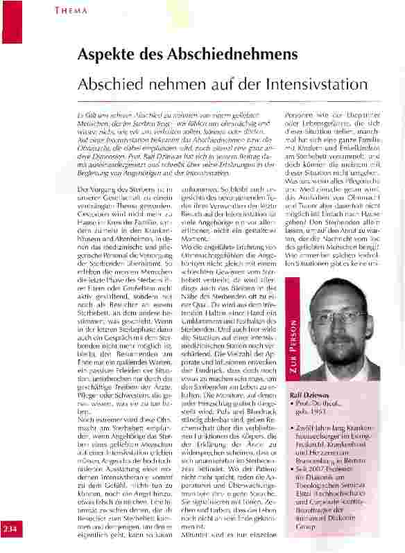 Vorschauseite 1: Aspekte des Abschiednehmens