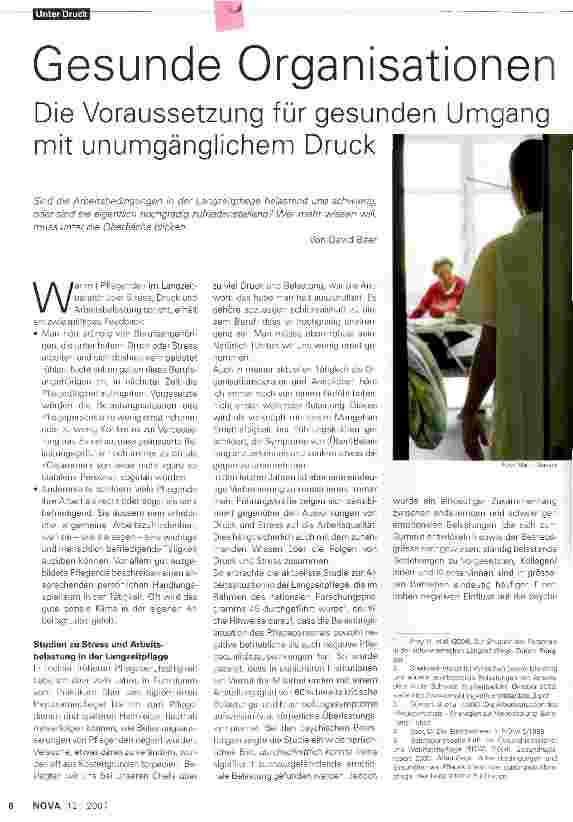 Vorschauseite 1: Gesunde Organisationen