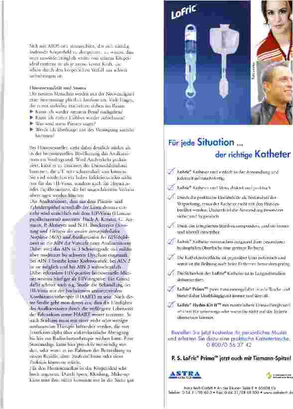 Vorschauseite 3: Homosexualität + AIDS + Stoma