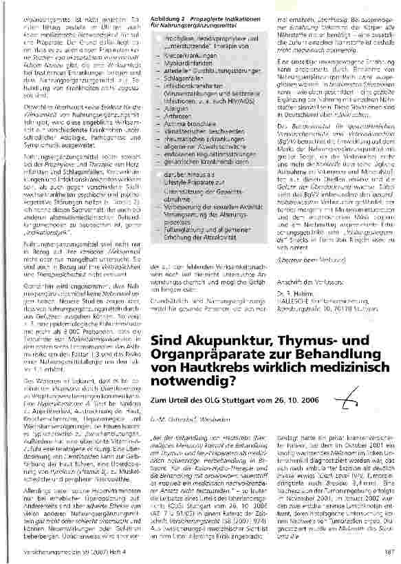 Vorschauseite 2: Nahrungsergänzungsmittel wirksam gegen Krebs, Herzinfarkt und Schlaganfall?