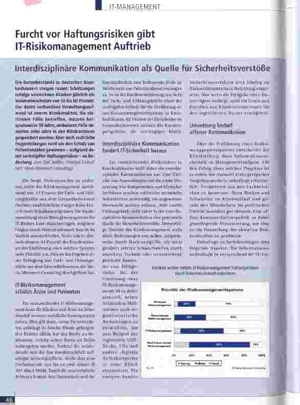 Vorschauseite 1: Furcht vor Haftungsrisiken gibt IT-Risikomanagement Auftrieb