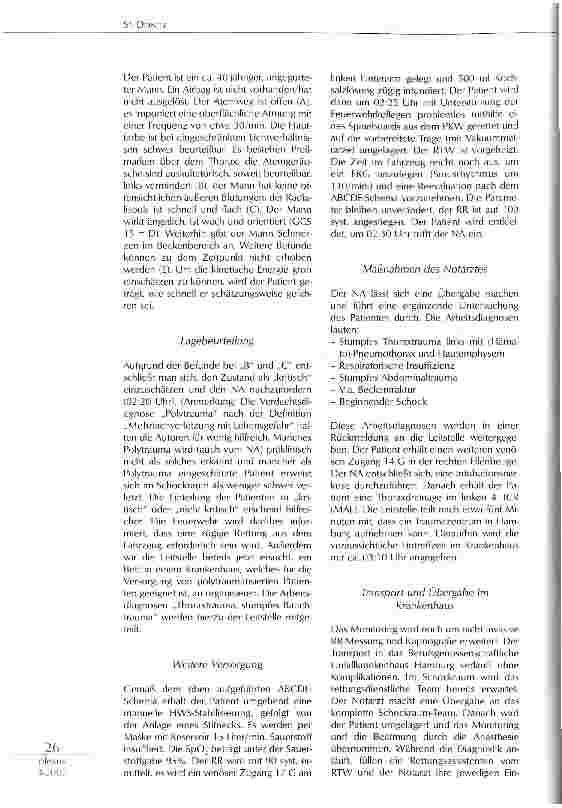 Vorschauseite 4: Präklinische und klinische Versorgung schwerverletzter Patienten aus sicht von Rettungsassistenten und Anästhesiepflegepersonal