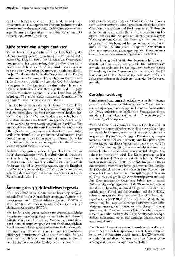 Vorschauseite 2: Veränderungen für Apotheker