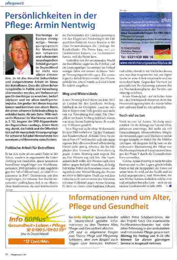 Vorschauseite 1: Persönlichkeiten in der Pflege: Armin Nentwig