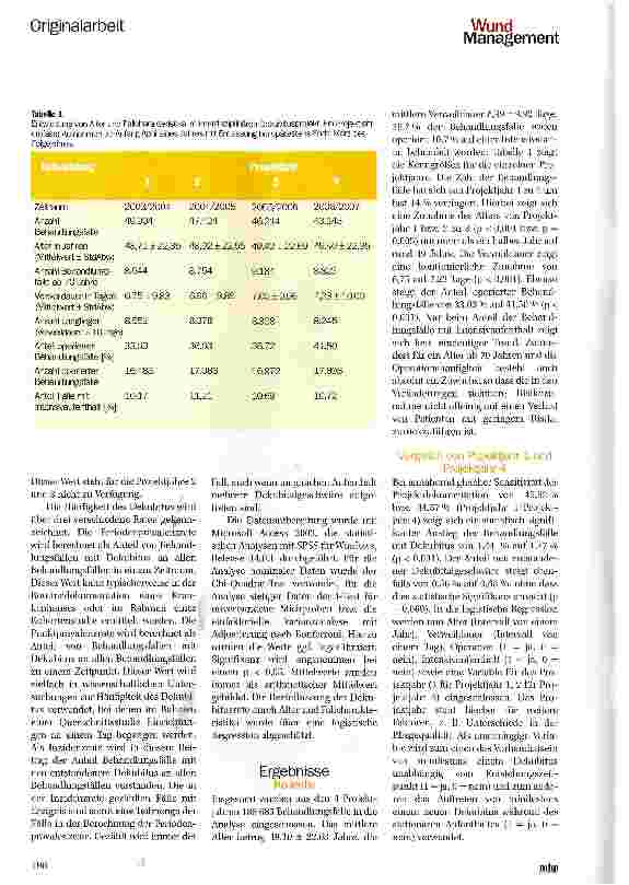 Vorschauseite 3: Veränderungen der Versorgungssituation in einem Universitätsklinikum können einen Anstieg von Prävalenz und Inzidenz des Dekubitus erklären